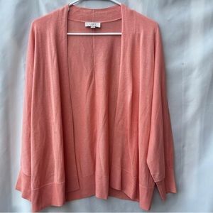 Loft open front sweater cardigan peach orange size XL NWOT